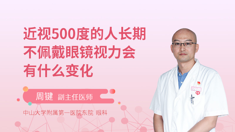 近视500度的人长期不佩戴眼镜视力会有什么变化