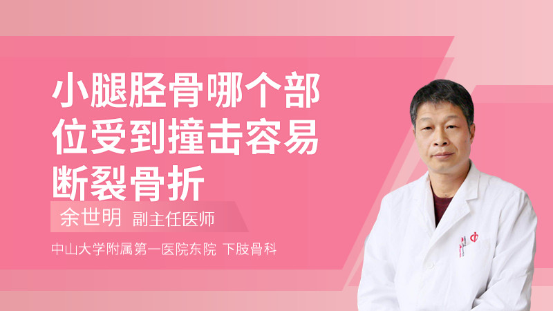 小腿胫骨哪个部位受到撞击容易断裂骨折