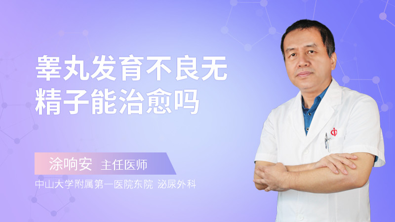 睾丸发育不良无精子能治愈吗