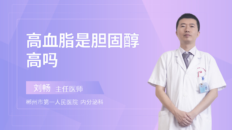 高血脂是胆固醇高吗