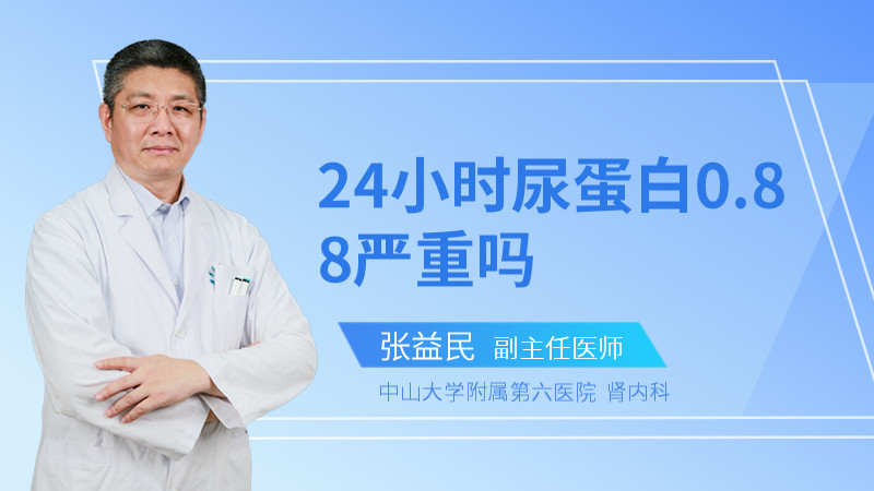 24小时尿蛋白0.88严重吗