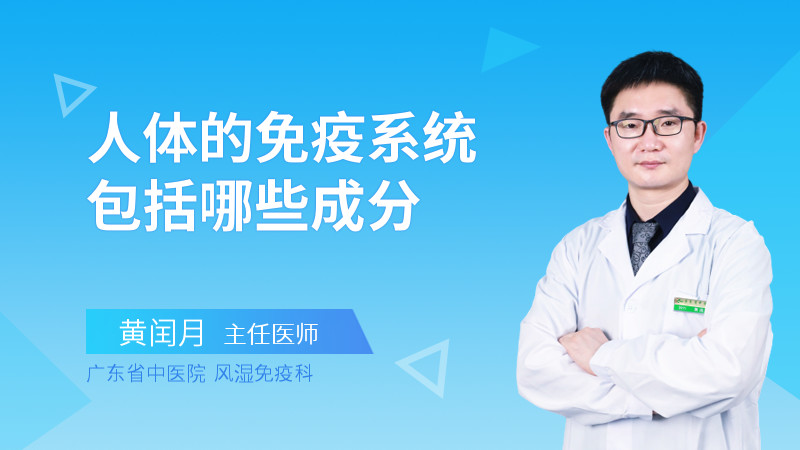 人体的免疫系统包括哪些成分