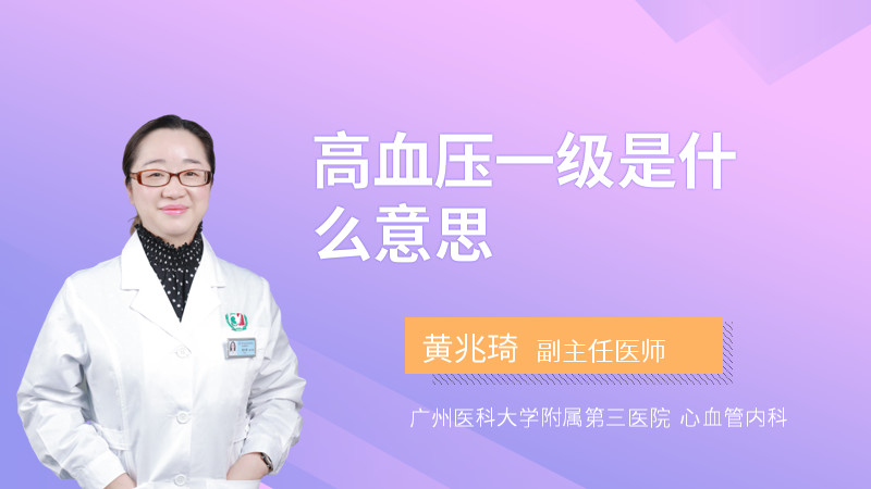 高血压一级是什么意思