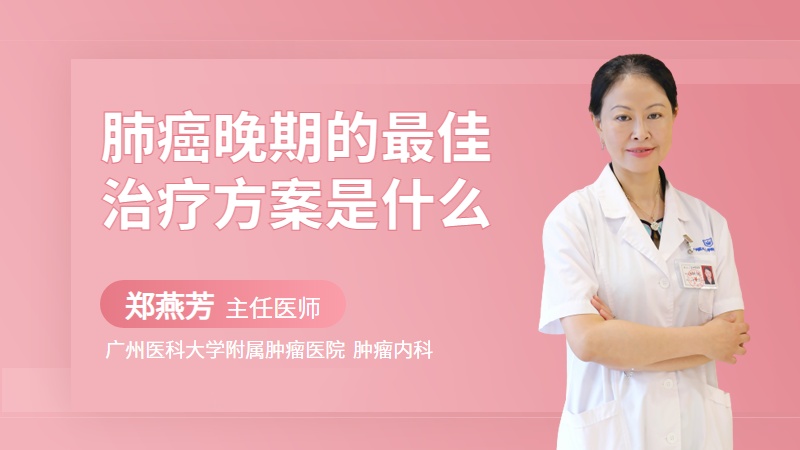 肺癌晚期的最佳治疗方案是什么