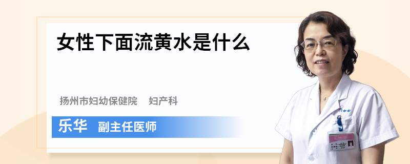 女性下面流黄水是什么