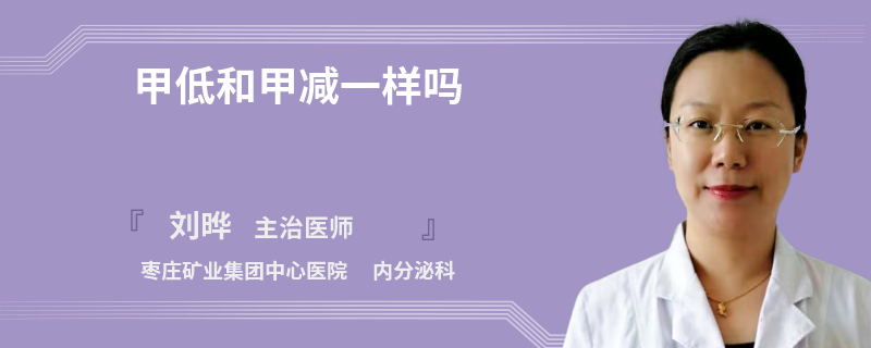 甲低和甲减一样吗
