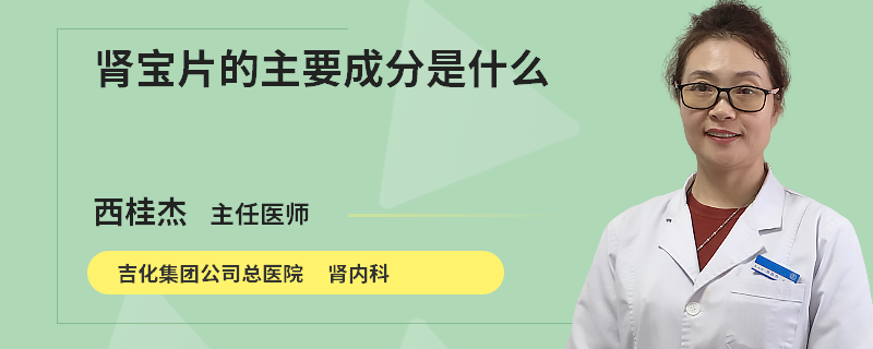 肾宝片的主要成分是什么