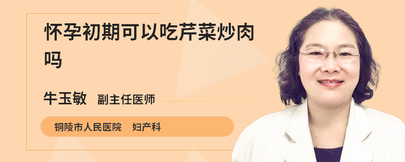 怀孕初期可以吃芹菜炒肉吗