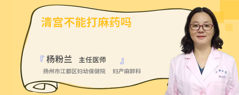 清宫不能打麻药吗