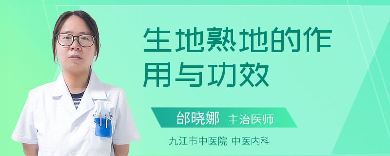 生地熟地的作用与功效