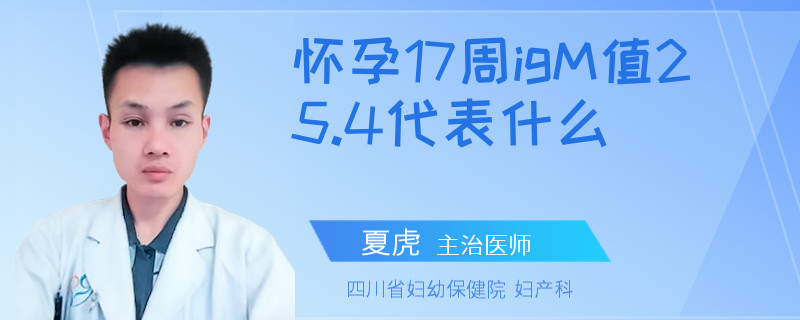 怀孕17周igM值25.4代表什么