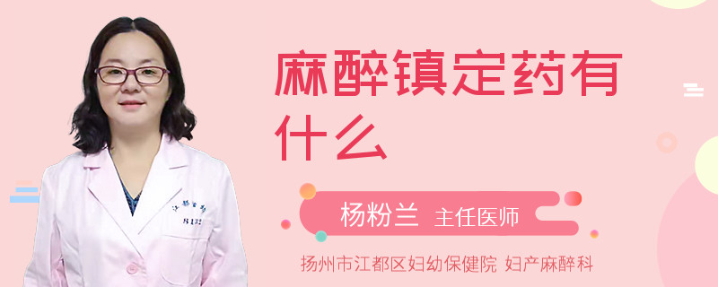 麻醉镇定药有什么