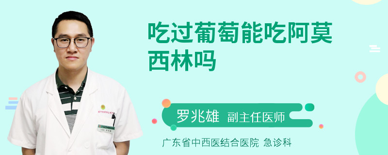 吃过葡萄能吃阿莫西林吗