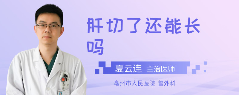 肝切了还能长吗