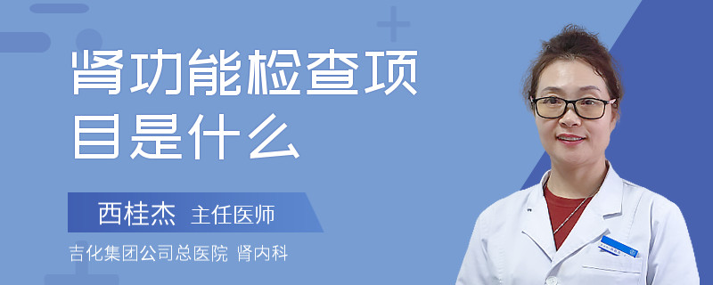 肾功能检查项目是什么