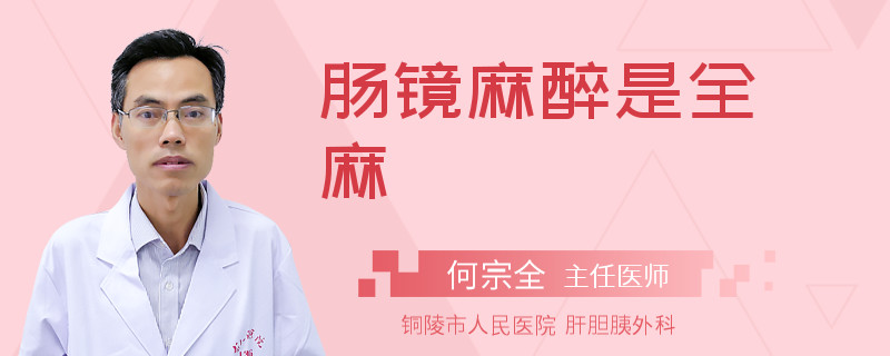 肠镜麻醉是全麻