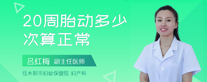 20周胎动多少次算正常
