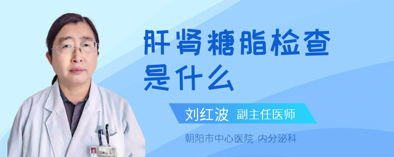 肝肾糖脂检查是什么