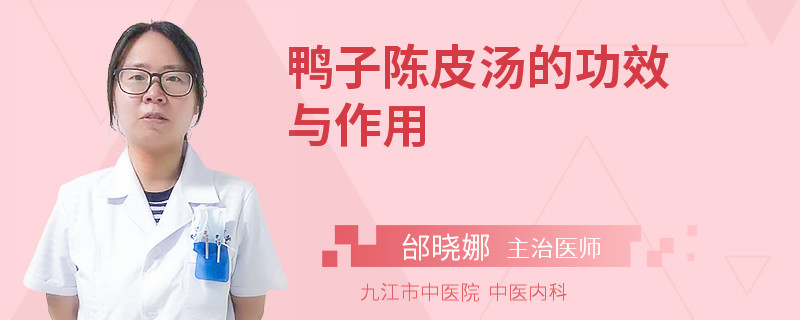 鸭子陈皮汤的功效与作用