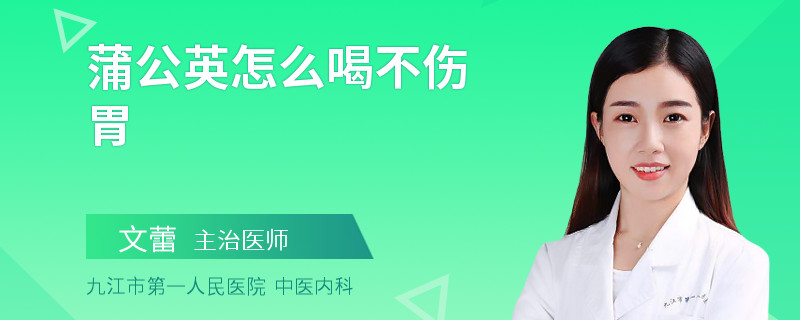 蒲公英怎么喝不伤胃