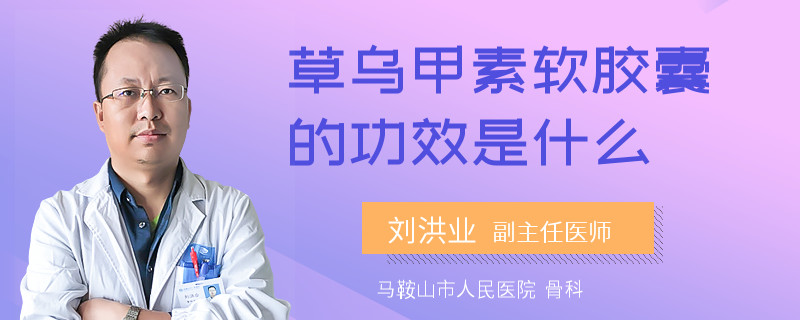 草乌甲素软胶囊的功效是什么