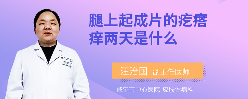 腿上起成片的疙瘩痒两天是什么