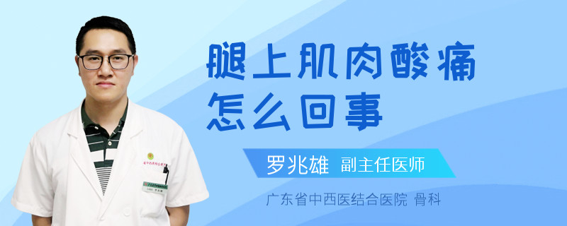 腿上肌肉酸痛怎么回事