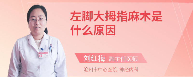 左脚大拇指麻木是什么原因