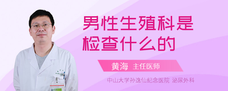 男性生殖科是检查什么的