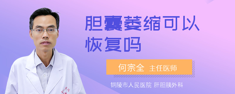 胆囊萎缩可以恢复吗