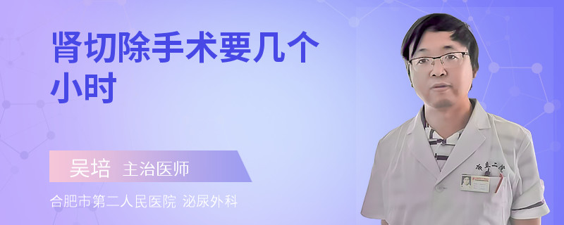 肾切除手术要几个小时