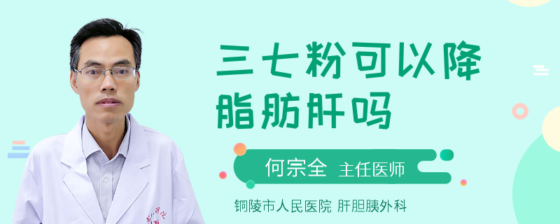 三七粉可以降脂肪肝吗