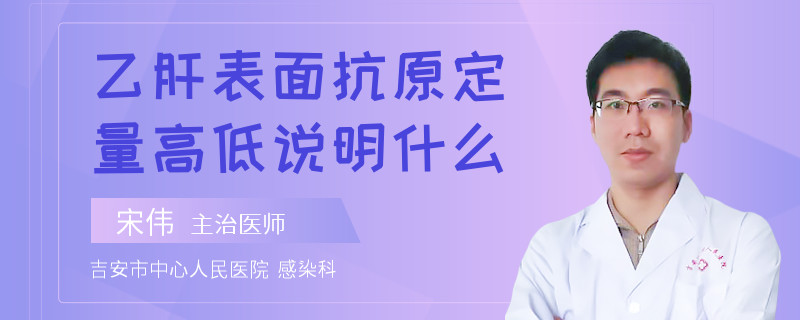 乙肝表面抗原定量高低说明什么