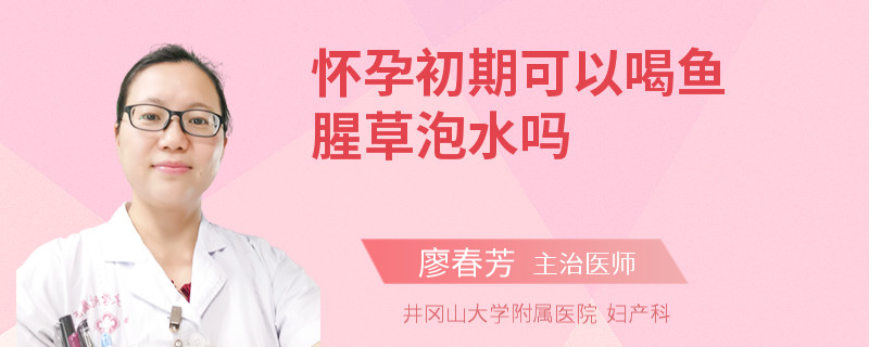 怀孕初期可以喝鱼腥草泡水吗