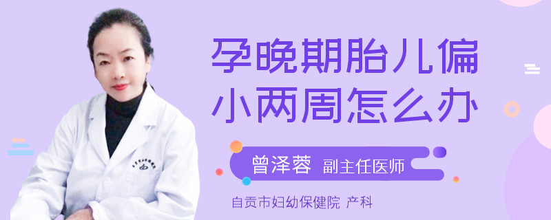 孕晚期胎儿偏小两周怎么办