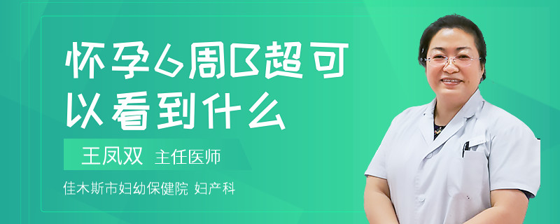 怀孕6周B超可以看到什么